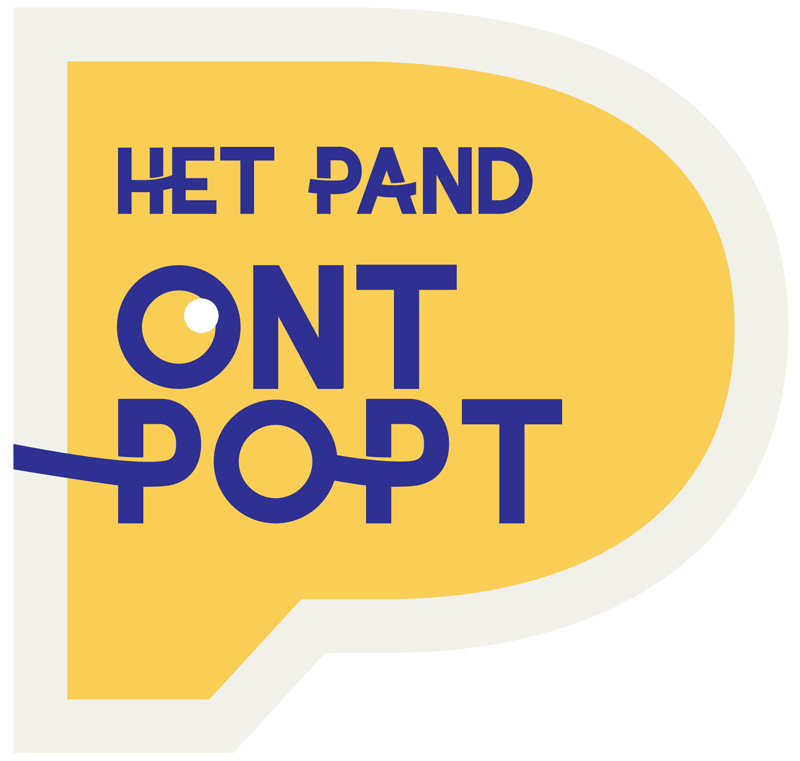 Het logo van 'Het Pand OntPopt', een campagne voor stad Waregem