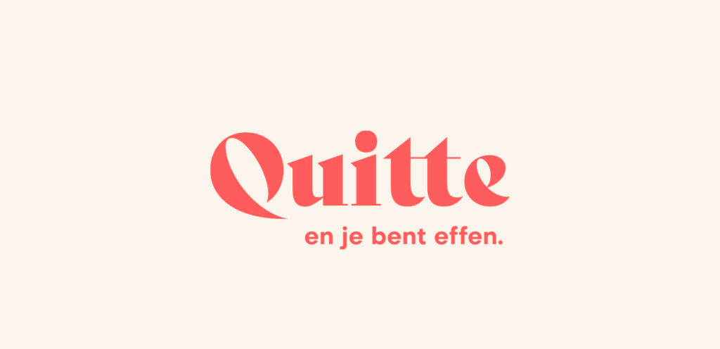 Het logo van Quitte, ontworpen door Cayman